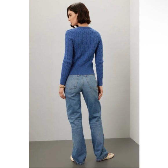 Polo by Ralph Lauren Cable Knit Long Sleeve Cardigan in Blue, Size Small - Picture 3 of 12